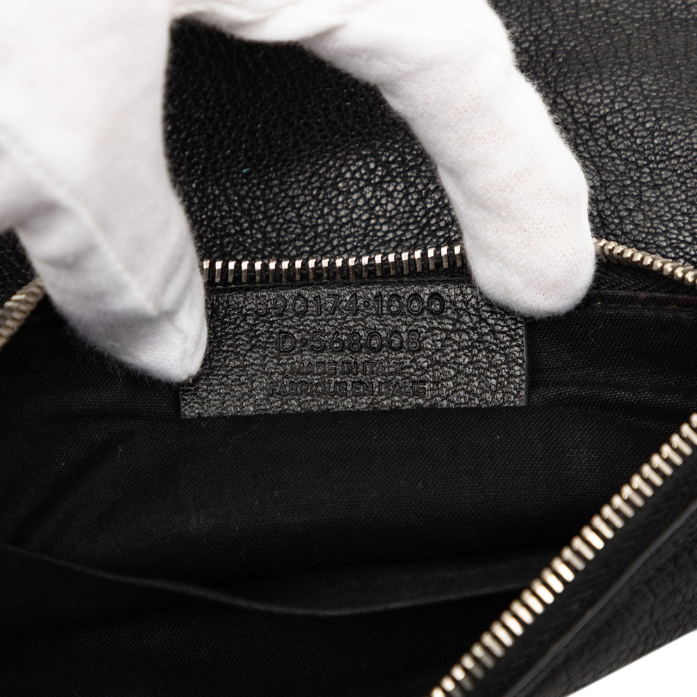Pre-Loved Balenciaga Chevre Motocross Classic Metallic Edge Clutch - Picture 6 of 7